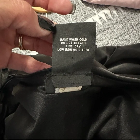 Taboo Black One Shoulder Satin Dress Ruched Cocktail Party Coquette Y2K 6 - Picture 8 of 11